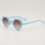 Fashion Blue Frame Children's Heart Sunglasses