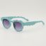 Fashion Green Frame Children's Wave Sunglasses