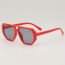 Fashion Red Frame Double Bridge Square Children's Sunglasses