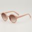 Fashion Pink Frame Double Tea Tablets Round Frame Children's Sunglasses