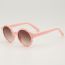 Fashion Pink Frame Double Tea Tablets Round Frame Children's Sunglasses