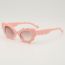 Fashion Pink Frame Double Tea Tablets Cat-eye Wave Children's Sunglasses