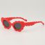 Fashion Rice Frame Double Tea Slices Cat-eye Wave Children's Sunglasses