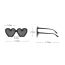 Fashion Black Frame Gray Film Ac Heart Sunglasses