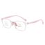 Fashion Pink Frame Silicone Children's Large Glasses Frames