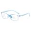 Fashion Light Blue Frame Silicone Children's Square Glasses Frames