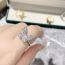 Fashion 【small Size】blue Corundum Copper Diamond Butterfly Ring