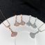 Fashion [pair Of Rose Gold Plating] Copper Diamond Fan Earrings