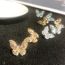 Fashion Pure White Zirconium [platinum Plated] Copper Inlaid Zirconium Butterfly Stud Earrings
