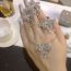 Fashion Tassel Ins Butterfly Ring Copper Set Zirconium Butterfly Ring