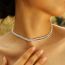 Fashion Necklace Copper Diamond Prong Chain Necklace