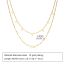 Fashion Gold Double Layer Titanium Steel Shard Double Layer Necklace