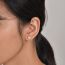 Fashion 4# Titanium Steel Pearl Round Stud Earrings