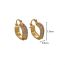 Fashion Gold Copper Inlaid Zirconium Geometric Square Earrings