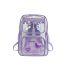 Fashion Purple Pvc Transparent Bag Large Capacity Backpack