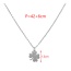 Fashion Silver 4 Titanium Steel Flower Pendant Necklace