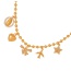Fashion Gold Copper Inlaid Zircon Bow Airplane Love Pendant Bead Necklace