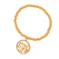 Fashion Golden 2 Copper Inlaid Zircon Letter Mother Love Beaded Bracelet