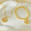 Fashion Golden 2 Copper Inlaid Zircon Letter Mother Love Beaded Bracelet
