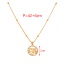Fashion Golden 1 Copper Inlaid Zircon Letter Mother Love Pendant Necklace