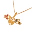 Fashion Gold Copper Inlaid Zircon Letter Love Boy And Girl Pendant Necklace