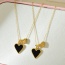 Fashion Golden 2 Titanium Steel Dripping Oil Love Letter M Pendant Necklace