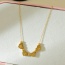 Fashion Gold Titanium Steel Love Letter Mama Pendant Necklace