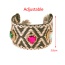 Fashion Brown Alloy Diamond Love Braid Pattern Tassel Bracelet
