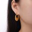 Fashion Earrings 6# Titanium Steel Geometric Texture Earrings
