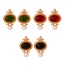 Fashion Green Alloy Resin Geometric Pearl Earrings