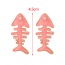 Fashion Pink Alloy Oil Drop Pearl Fishbone Stud Earrings