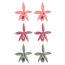 Fashion Pink Alloy Oil Drop Diamond Flower Stud Earrings