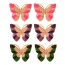 Fashion Green Alloy Oil Drop Pearl Butterfly Stud Earrings