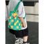Fashion Green Polyester Printed Large Capacity Children's Shoulder Bag