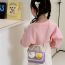 Fashion Strawberry Bear Purple Pu 3d Cartoon Flip Children’s Crossbody Bag