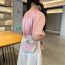Fashion Pink Pu Butterfly Sequin Children's Crossbody Bag