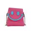 Fashion Black Pu Smiley Face Children's Crossbody Bag