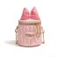 Fashion Pink Pu Pleated Large Capacity Crossbody Bag