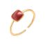 Fashion 4# Gold-plated Copper Drop Oil Geometric Open Ring