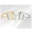 Fashion Gold Color Copper And Diamond Geometric Open Ring