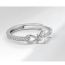 Fashion White Gold Copper Diamond Knotted Ring