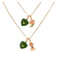 Fashion Golden 2 Copper Inlaid Zircon Princess Oil Drop Love Pendant Necklace