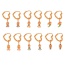 Fashion Golden 6 Copper Inlaid Zircon Princess Pendant Love Earrings