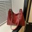 Fashion Red Stainless Steel Large Capacity Shoulder Bag