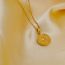 Fashion January-carnation Pendant Titanium Steel December Flower Circle Necklace