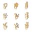 Fashion Gold (er9039-00-04) Alloy Diamond-encrusted Geometric Nose Clip Set