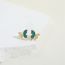 Fashion Green Butterfly Gold-plated Copper Butterfly Earrings With Diamonds