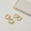 Fashion U-shaped Earrings Gold-plated Copper Geometric Earrings With Diamonds