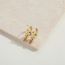Fashion Powdered Zirconium (gold) Gold Plated Copper Zipper Earrings With Zirconium