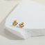 Fashion Colorful Zirconium Fish Gold Plated Copper Fishtail Earrings With Zirconium